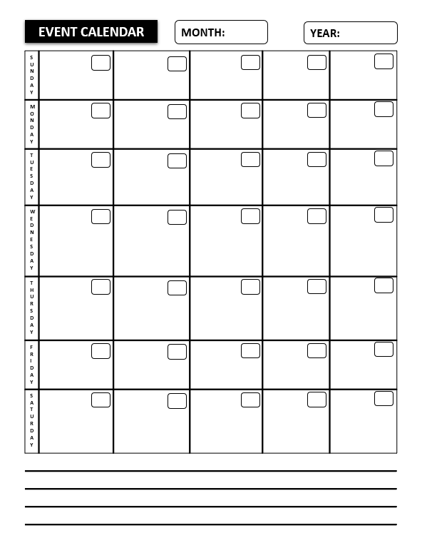 Event Sign Up Sheet Template 